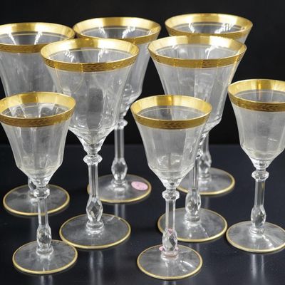 8 TIFFEN-FRANCISCAN LAUREL LEAF GOLD MID CENTURY