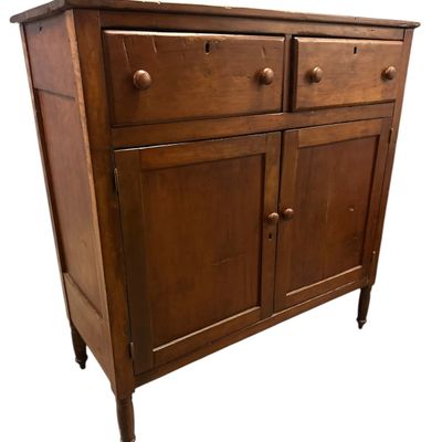Sale Photo Thumbnail #174: ANTIQUE AMERICAN PRIMITIVE JELLY CUPBOARD