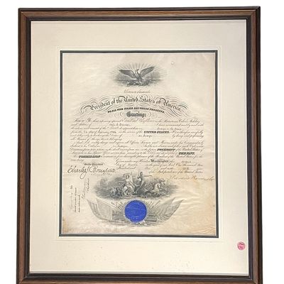 Sale Photo Thumbnail #132: TEDDY ROOSEVELT SIGNED 1906 U.S. NAVY APPOINMENT