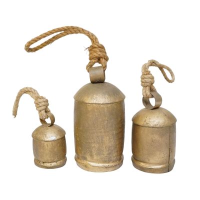 Sale Photo Thumbnail #247: SET OF 3 RUSTIC TIBETAN MEDITATION BELLS