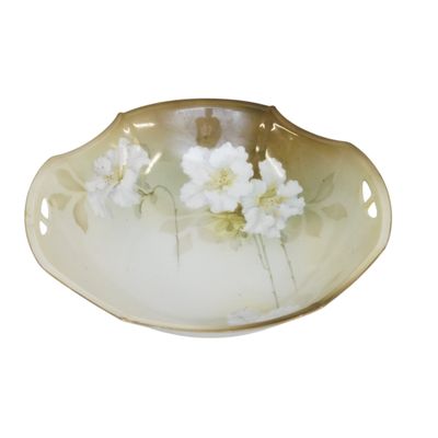 Sale Photo Thumbnail #294: ART NOUVEAU R.S. PRUSSIA HAND PAINTED BOWL WHITE AZALEAS