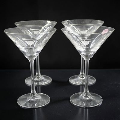 Sale Photo Thumbnail #246: 4 SCHOTT ZWEIZEL MARTINI GLASSES 2001 FOX HUNT