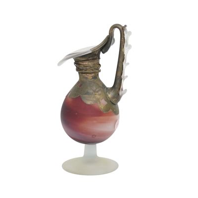 Sale Photo Thumbnail #202: CONTEMPORARY FROSTED ART GLASS EWER