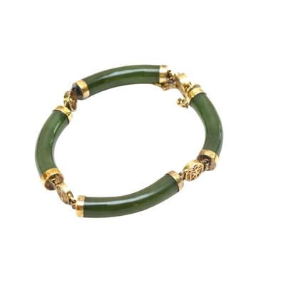 VINTAGE SPINICH GREEN JADE BRACELET