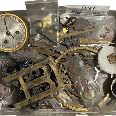 Sale Photo Thumbnail #203: HOROLOGIST'S COLLECTION OF ANTIQUE & VINTAGE CLOCK PARTS