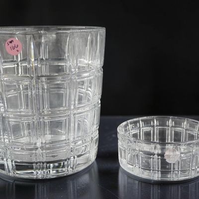 Sale Photo Thumbnail #163: 2 PC WATERFORD CROSBY ICE BUCKET & WINE COASTER