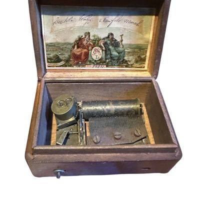 Sale Photo Thumbnail #189: ANTIQUE SWISS 2 AIR CYLINDER MUSIC BOX, ERNST HOLWEISSIG NACHFOLGER