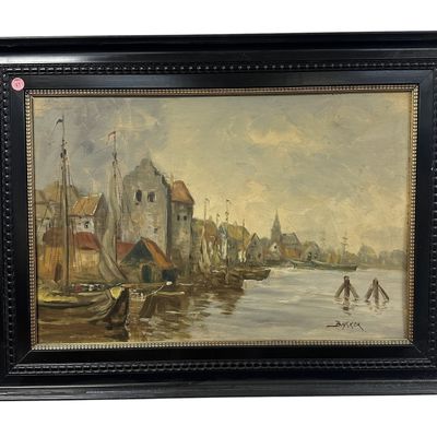 FRANS BAKKER SIGNED OIL ON BOARD