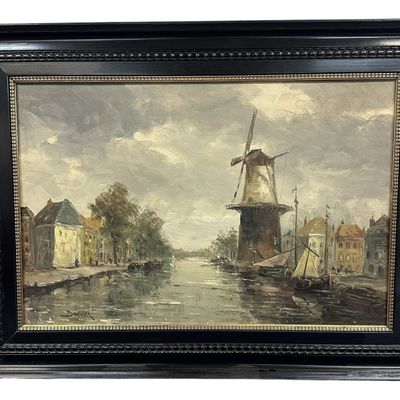 Sale Photo Thumbnail #125: FRANS BAKKER (1871-1944) SIGNED OIL ON BOARD