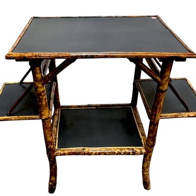 Sale Photo Thumbnail #166: TORTOISESHELL BAMBOO OCCASIONAL / SIDE TABLE