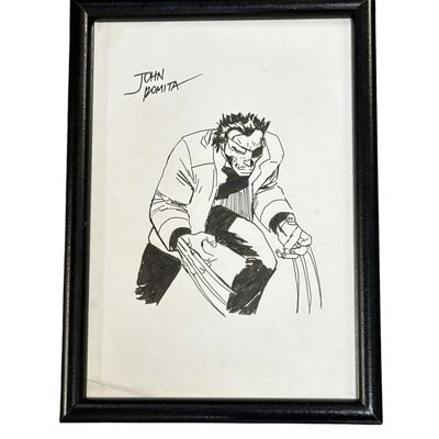 Sale Photo Thumbnail #175: WOLVERINE INK SKETCH AFTER JOHN ROMITA