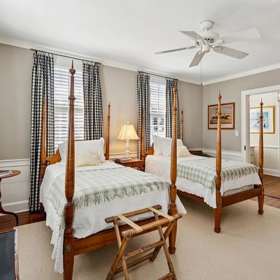 Sale Photo Thumbnail #168: ANTIQUE AMERICAN TWIN FOUR POSTER MAPLE BEDS