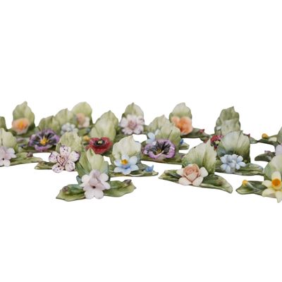 24 ITALIAN CAPODIMONTE PLACE CARD HOLDERS - HORCHOW