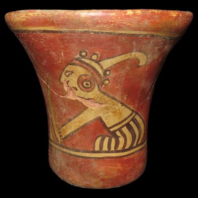 Sale Photo Thumbnail #391: 6 1/2" x 6" Pre-Columbian Nariño Capulí Pedestal Bowl