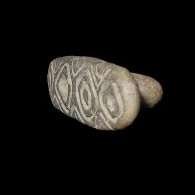 Sale Photo Thumbnail #346: 2 3/4" Pre-Columbian Pottery Stamp, South America