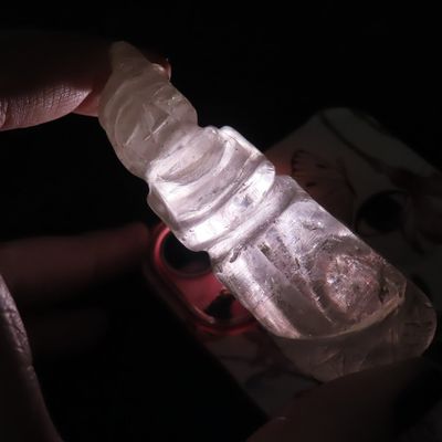 Sale Photo Thumbnail #299: 2 7/8" Katari Serpent Deity, Pre-Columbian Idol, Crystal Clear Quartz, South America
