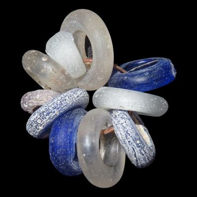 Sale Photo Thumbnail #603: Dutch Blue and White Trade Beads, Circa 1500-1800