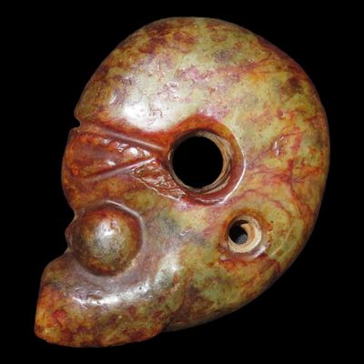 Sale Photo Thumbnail #606: Old Chinese Hongshan Culture Jade Effigy Carving / Pendant