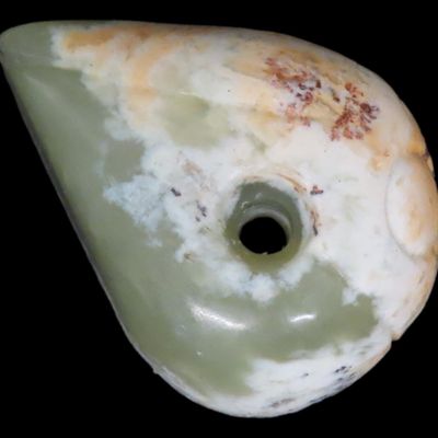 Sale Photo Thumbnail #608: Antique Chinese Hongshan Culture Jade Effigy Carving, Handmade, Neolithic Culture of the West Liao River Basin, Northeast China, Circa 4700-2900 BC