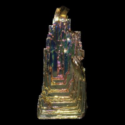 Sale Photo Thumbnail #609: Bismuth Crystal Specimen, Lab-Created, Wonderful Rainbow Colors
