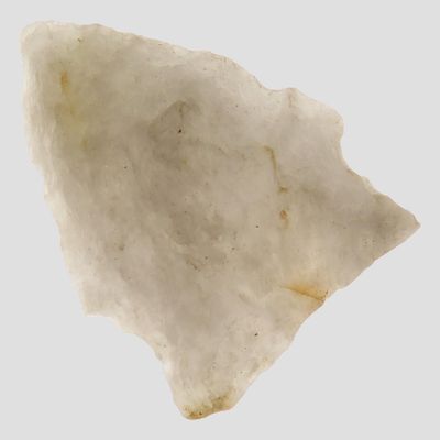 Sale Photo Thumbnail #661: Super Crystal Quartz Beveled Arrowhead, Marshall Co., Alabama, Found by Billy Smith, Dalton / Palmer / Kirk / Big Sandy, Early Archaic