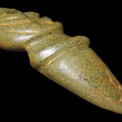 Sale Photo Thumbnail #311: 6" Pre-Columbian Jade Human Effigy, Motley & Leithoff COA, Mexico