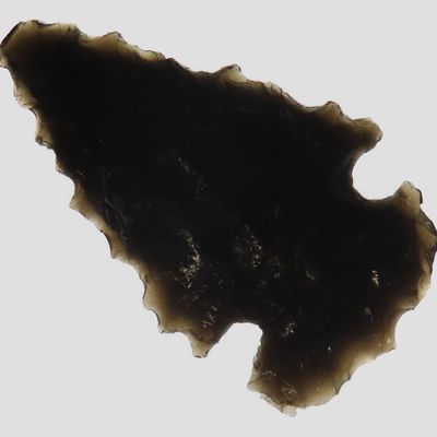 Sale Photo Thumbnail #438: 1 1/4" Quality Obsidian Arrowhead, Oregon, Ex. Denis Burger