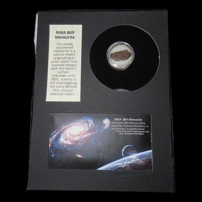 Sale Photo Thumbnail #286: Riker Case Containing an NWA 869 Meteorite Specimen, Discovered in 2001, Morocco, Africa
