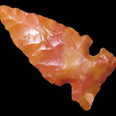 Sale Photo Thumbnail #489: 1 1/8" Reed Side Notch, Agate, Colorado / New Mexico Border, Found in the 1950s by J. Weston Smith