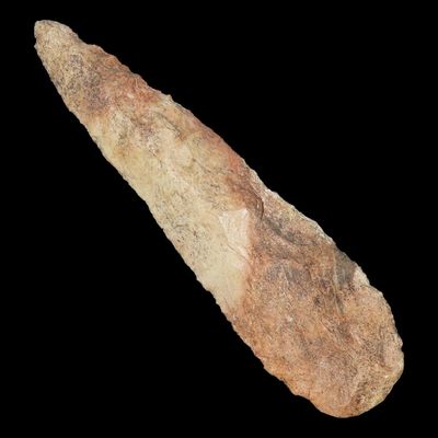 Sale Photo Thumbnail #71: 4 15/16" Woodland Knife, Van Buren Co., Iowa, Creek Find, Found by Gary Nelson