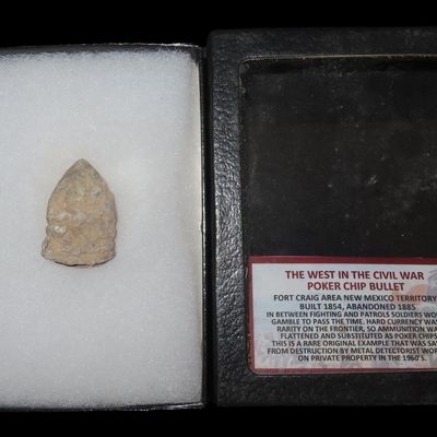 Sale Photo Thumbnail #581: Civil War Era Poker Chip Bullet, Fort Craig Area, New Mexico Territory