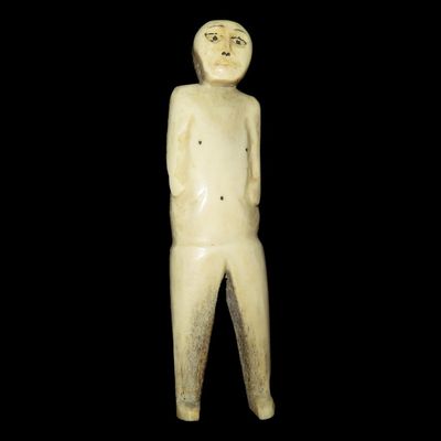 Sale Photo Thumbnail #163: 5 1/16" Alaskan Human Effigy Doll, Motley & Leithoff COA, Ex. Steve Barras Estate