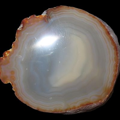 Sale Photo Thumbnail #274: 5 1/2" x 4 7/8" Colorful Polished Gem Agate, Ex. Dennis Derosear Collection