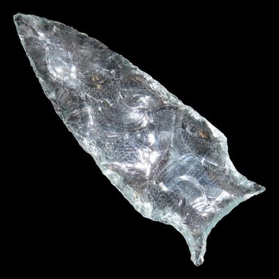 Sale Photo Thumbnail #693: 1 3/4" Colorful Glass Historic Arrowhead, New Mexico