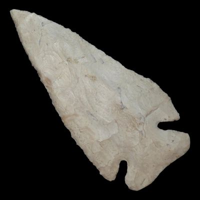 Sale Photo Thumbnail #102: 4 1/2" Super Archaic Thebes, Rock Island Co., Illinois, Found by Fredrich Wassel Near Port Byron, Ex. Jeff Hipskind