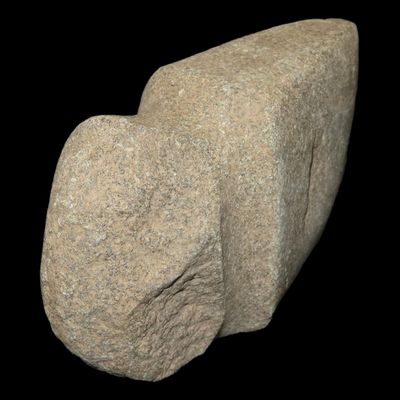 Sale Photo Thumbnail #505: 5 1/4" Three Quarter Grooved Axe, Found by Josh Walker 3 Miles South of Lomax, Henderson Co., Illinois