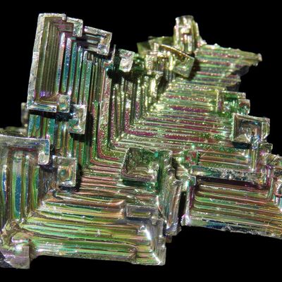Sale Photo Thumbnail #268: 1 1/2" Lab-Created Bismuth Crystal, Rainbow Colors