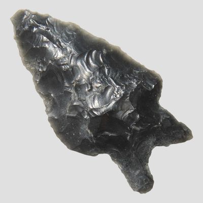 Sale Photo Thumbnail #423: 1 1/2" Buchanan Eared, Quality Obsidian, Oregon, Ex. Denis Burger