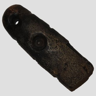 Sale Photo Thumbnail #139: 4 1/2" Fossilized Walrus Tusk Eskimo / Inuit Tool / Pendant, Alaska