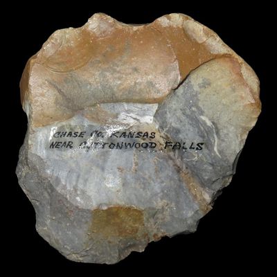 Sale Photo Thumbnail #195: 3 1/2" Kerrville Knife, Chase Co., Kansas, Near Cottonwood Falls, Ex. Charles Wesley Collection