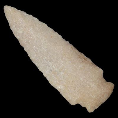 Sale Photo Thumbnail #47: 3 3/4" Hixton Quartz Archaic Point, Central Wisconsin