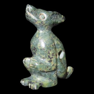 Sale Photo Thumbnail #353: 1 1/2" Pre-Columbian Jade Effigy Pendant, South America