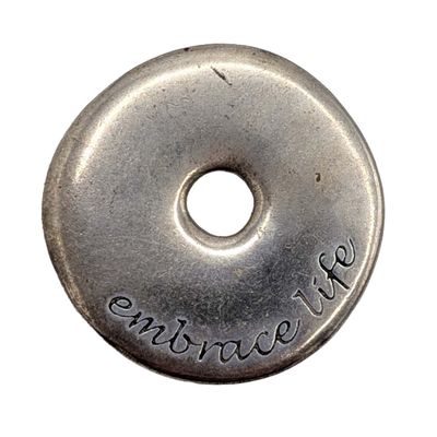 Sale Photo Thumbnail #188: Sterling Silver "Embrace Life" Pendant