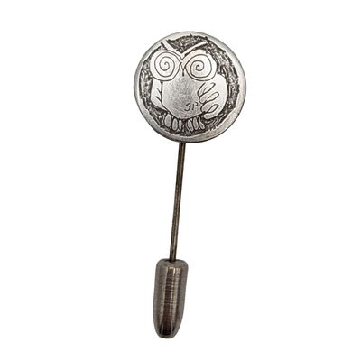 Sale Photo Thumbnail #182: Sterling Silver Etched Girls Head Pin