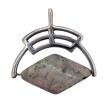 Sale Photo Thumbnail #27: Signed Sterling Silver Pink Lapis Pendant