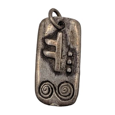 Sale Photo Thumbnail #158: Signed Sterling Silver Celtic Astrology Pendant