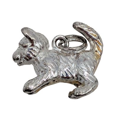 Sale Photo Thumbnail #229: Signed Sterling Silver Cat Charm