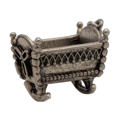 Sale Photo Thumbnail #238: Beau Sterling Silver Baby Cradle Charm