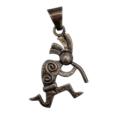 Sale Photo Thumbnail #211: 14K Sterling Silver Kokopelli Flute Player Pendant