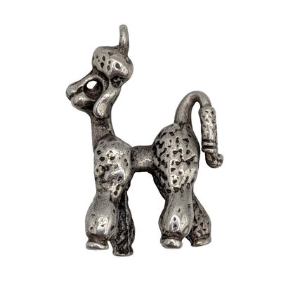 Sale Photo Thumbnail #98: Signed Sterling Silver French Poodle Charm
